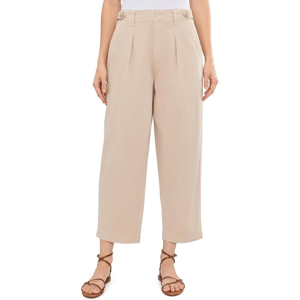 Liverpool Los Angeles Tan Tailored Trouser Safari Sand Cropped Pants 16/33